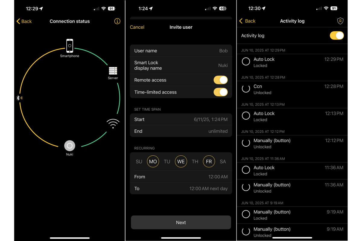 Nuki 5th Gen app screenshots 1