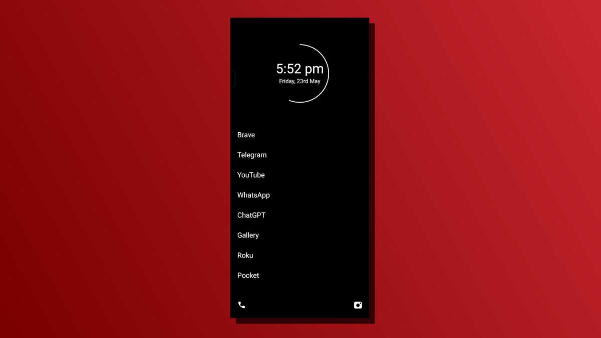 Procrastination app Minimalist Phone screenshot