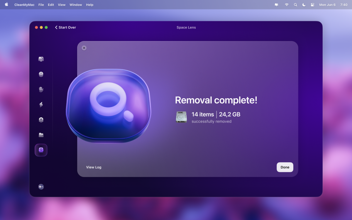Space Lens on CleanMyMac