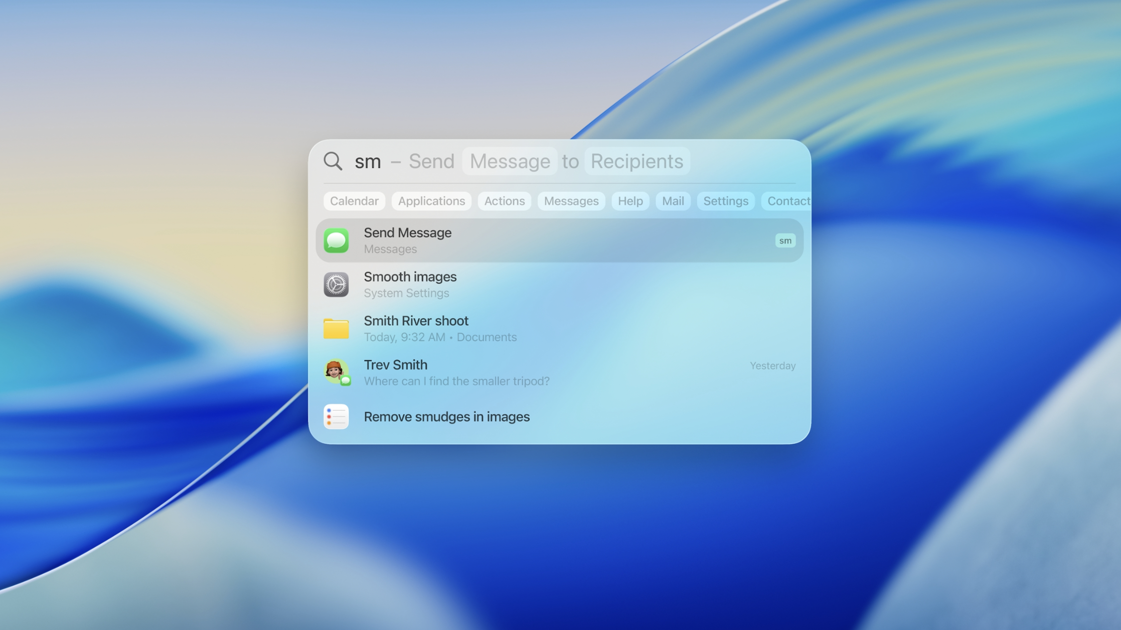 Spotlight macOS Tahoe