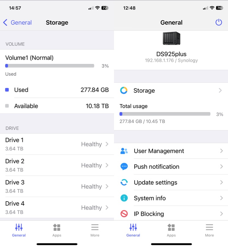 Synology DS925+ NAS drive review app