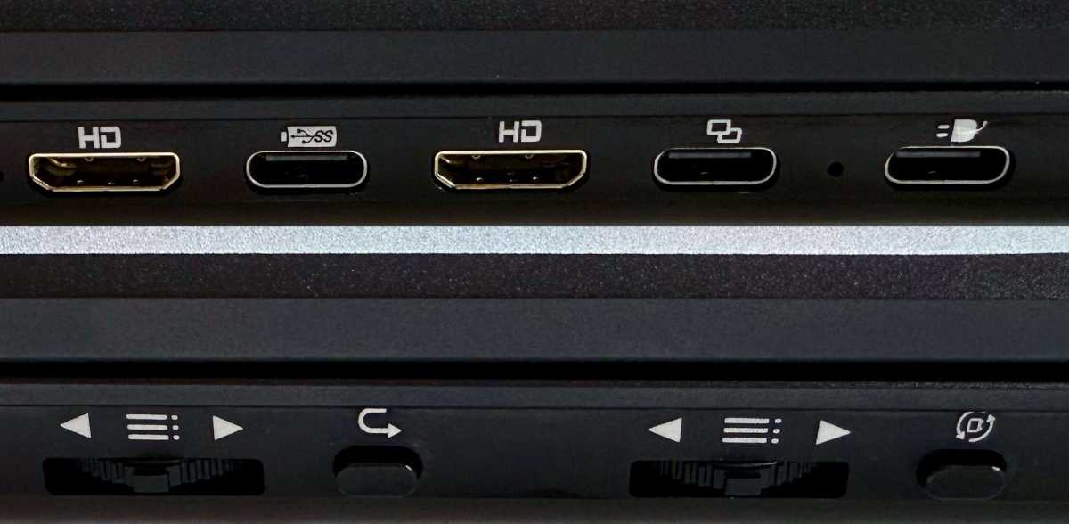 UPerfect Delta Max Touch Dual Screen Monitor Ports and Controls