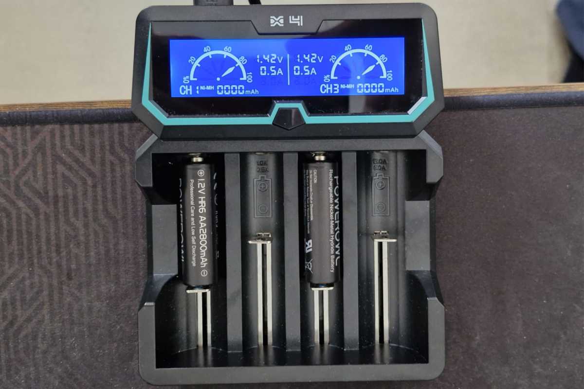 XTAR VX4 rechargeable battery charger closeup