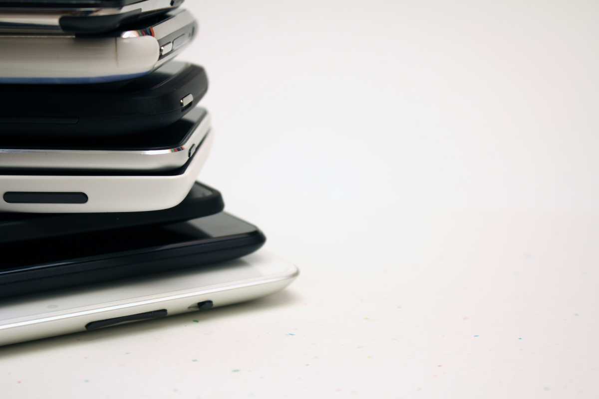 Large stack of tech devices