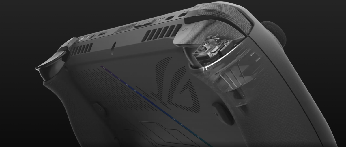 ROG Xbox Ally X's haptic trigger illustration