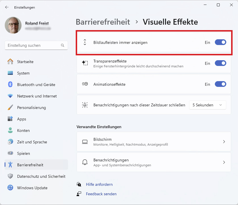 Windows-Barrierefreiheit
