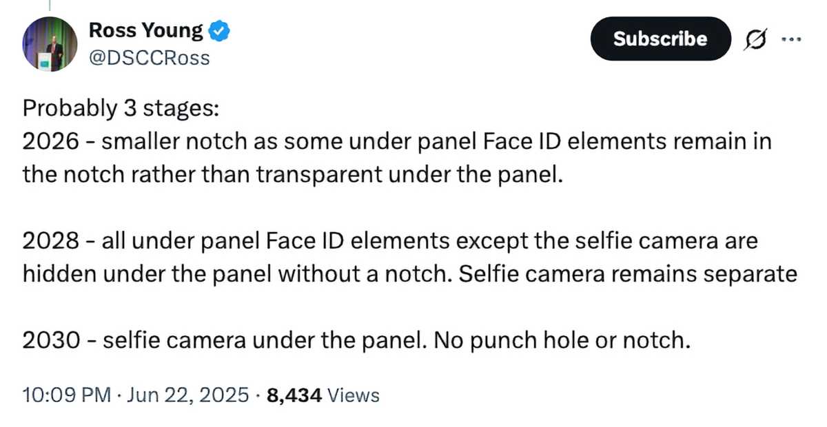 The full-screen no-notch iPhone might not happen for another five years