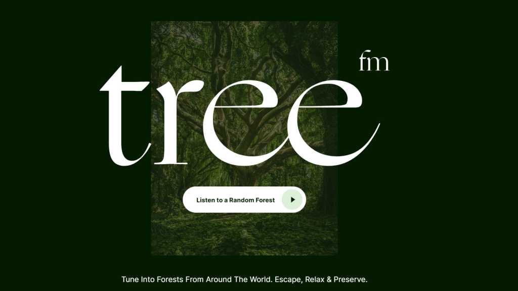 Image: Tree.fm: NatÃ¼rlicher Sound aus Wald, Dschungel und Bergen