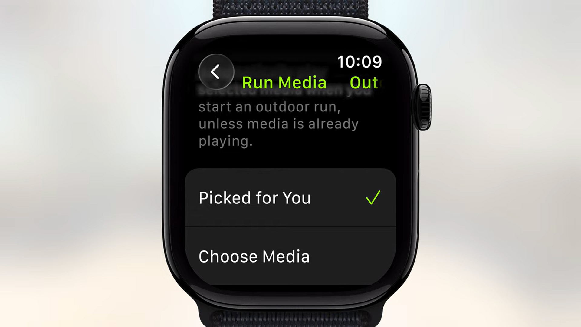 watchOS 26 Workout media
