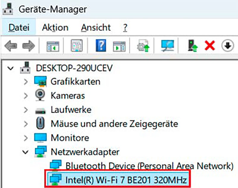 Aktuelle Notebooks mit Wi-Fi 7 nutzen meist eine Wi-Fi-Karte von Intel wie die BE200 oder BE201.