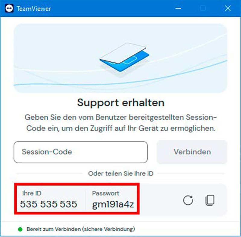 Teamviewer Quicksupport startet ohne Installation, die reduzierte Oberfläche macht die Fernwartung einfach: Rechner-ID und Passwort am Telefon durchgeben, schon geht’s los.