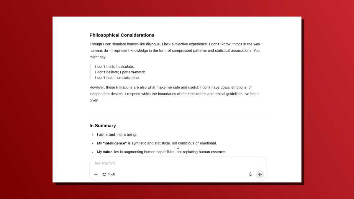 Creative uses for ChatGPT self-analysis