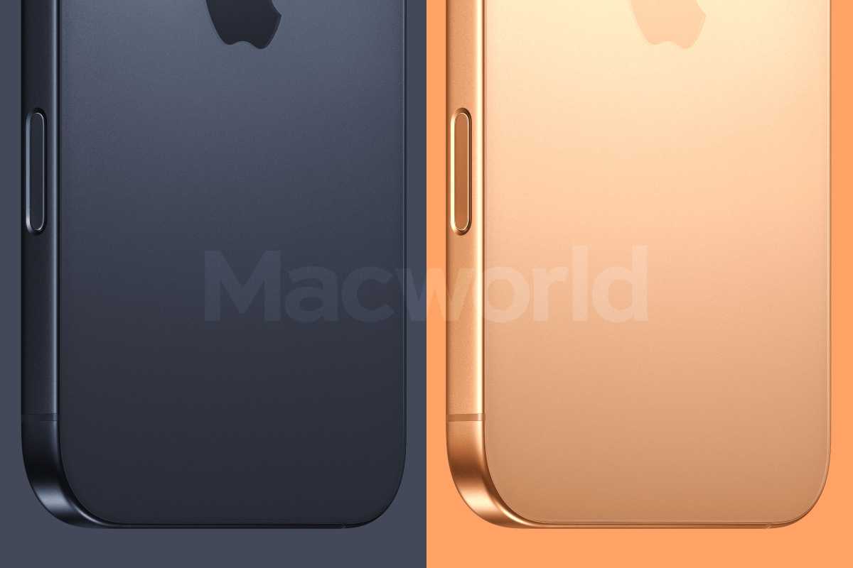 iPhone 17 pro in Dark Blue and Orange iPhone 17 Pro mockup