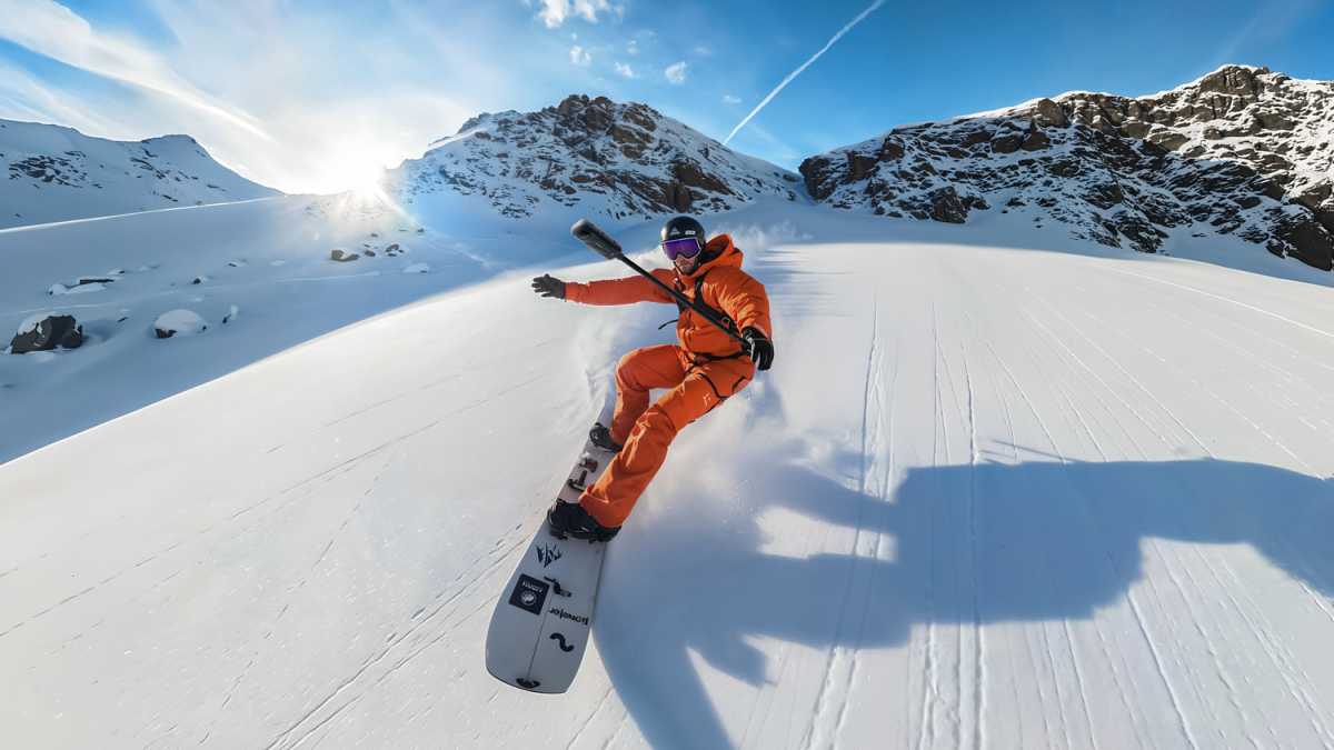 Insta360 X5 Snowboarding 1
