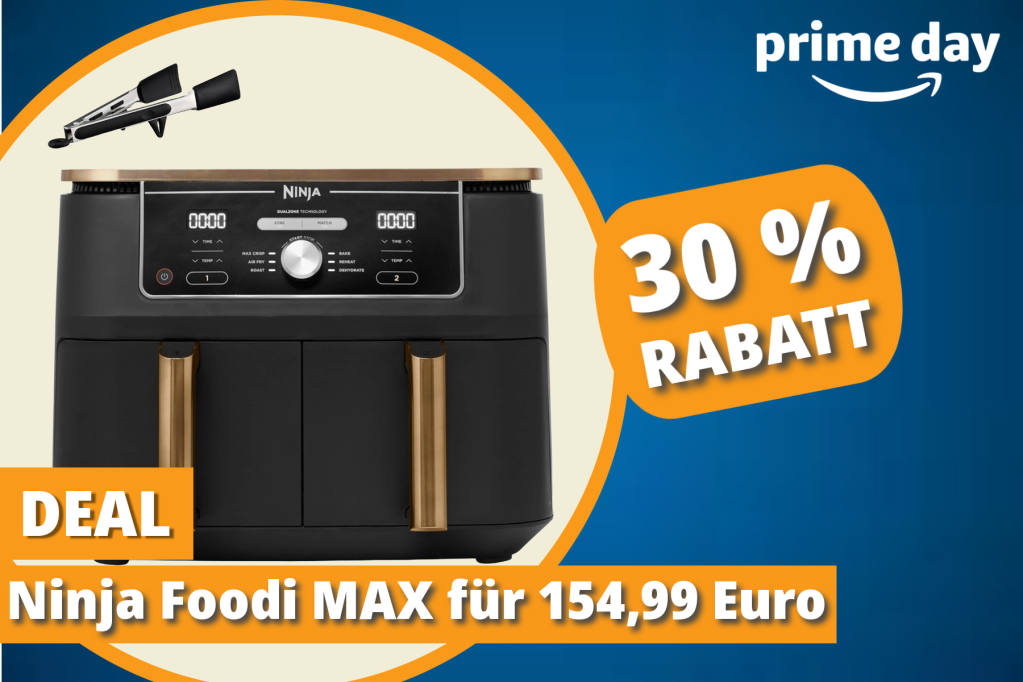Image: Ãber 70 Euro sparen: Ninja Foodi MAX Airfryer zum Top-Preis bei Amazon