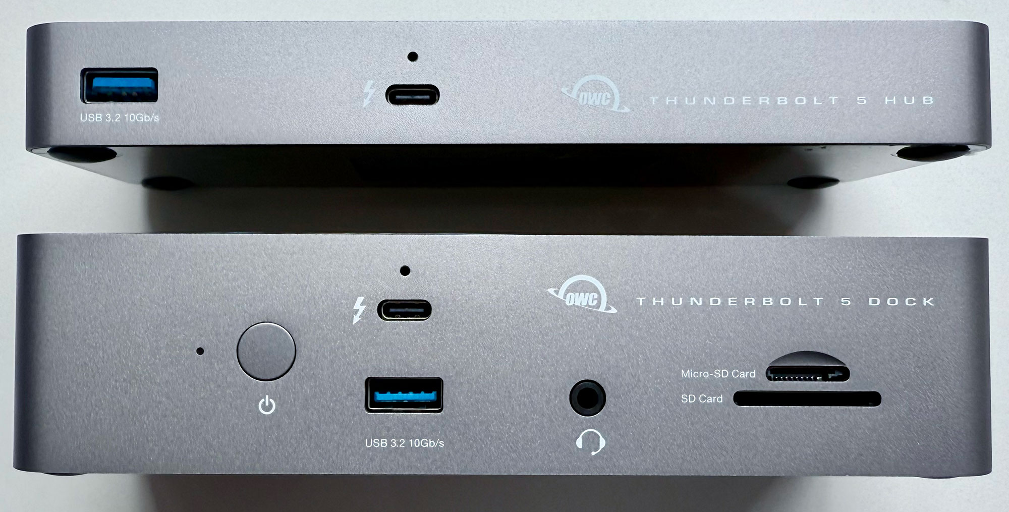 OWC Thunderbolt 5 Dock and Hub ports front