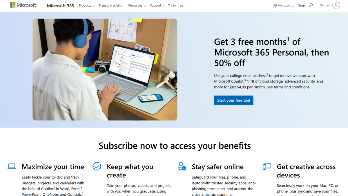 Microsoft 365 student offer (July 2025)