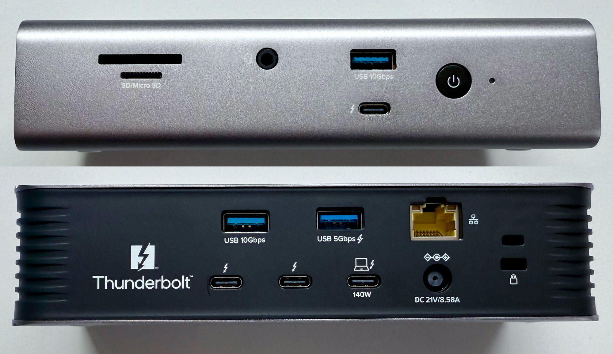 Plugable Thunderbolt 5 Dock ports