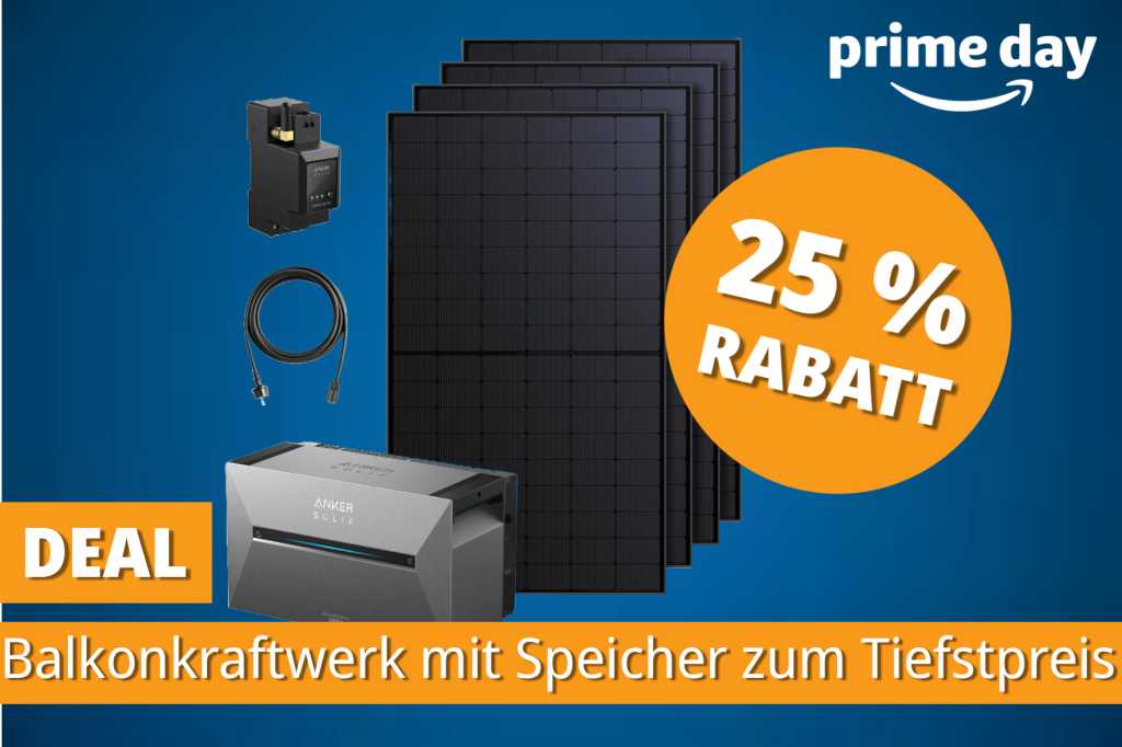 Image: Nur zum Prime Day: Anker Solarbank mit 4 Panels zum Tiefstpreis â ganz ohne Umbau