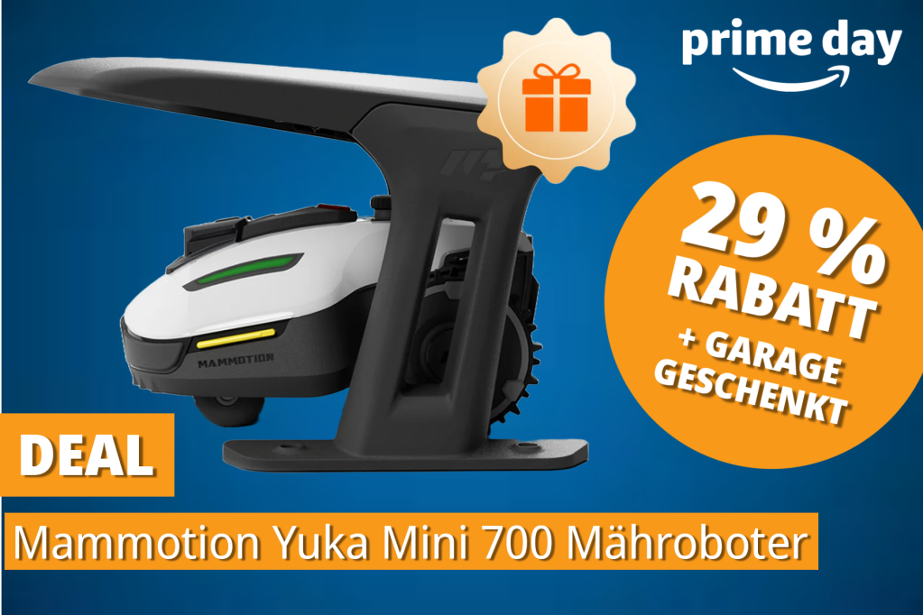 Image: Bestseller-MÃ¤her Yuka Mini 700 nochmals gÃ¼nstiger: 849 Euro inklusive Garage