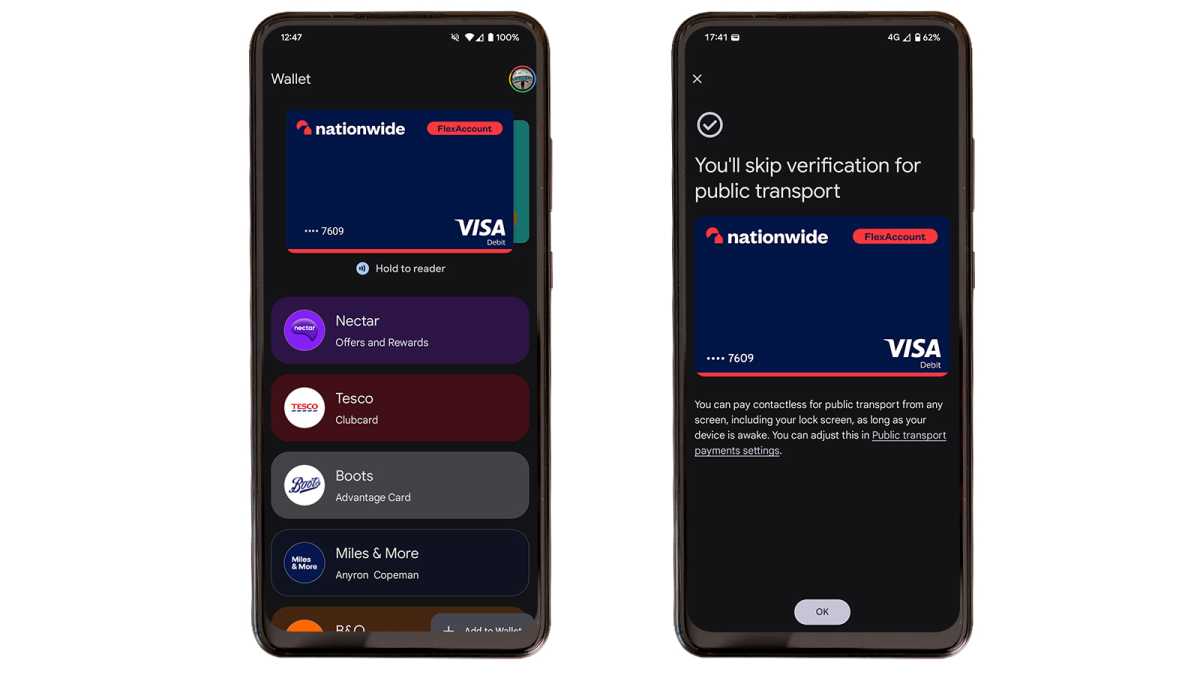 Google Wallet on a Pixel phone