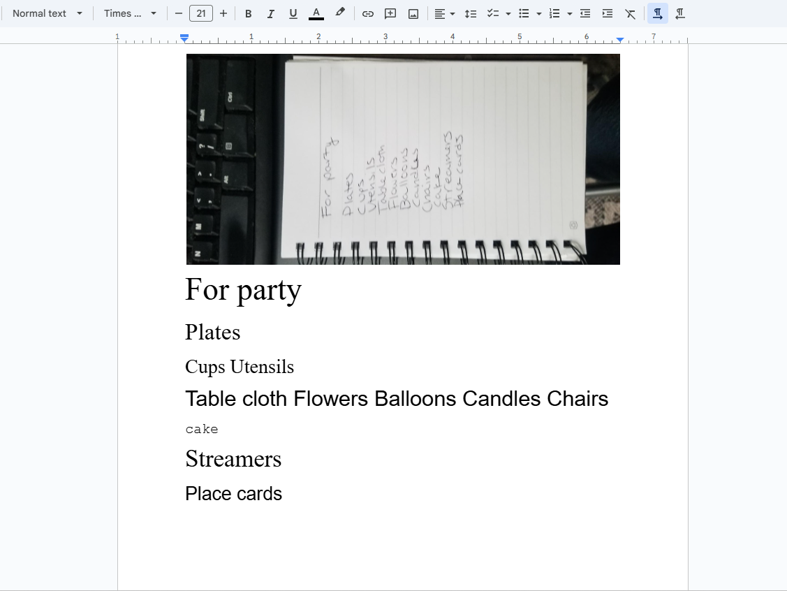 For party