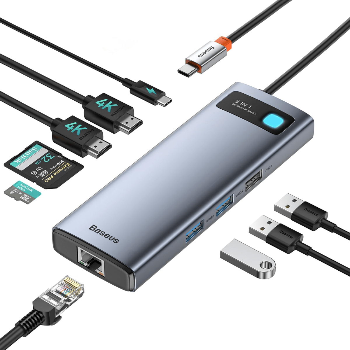Baseus USB-C laptop dock dongle 