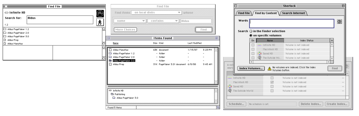Mac find features in the classic years