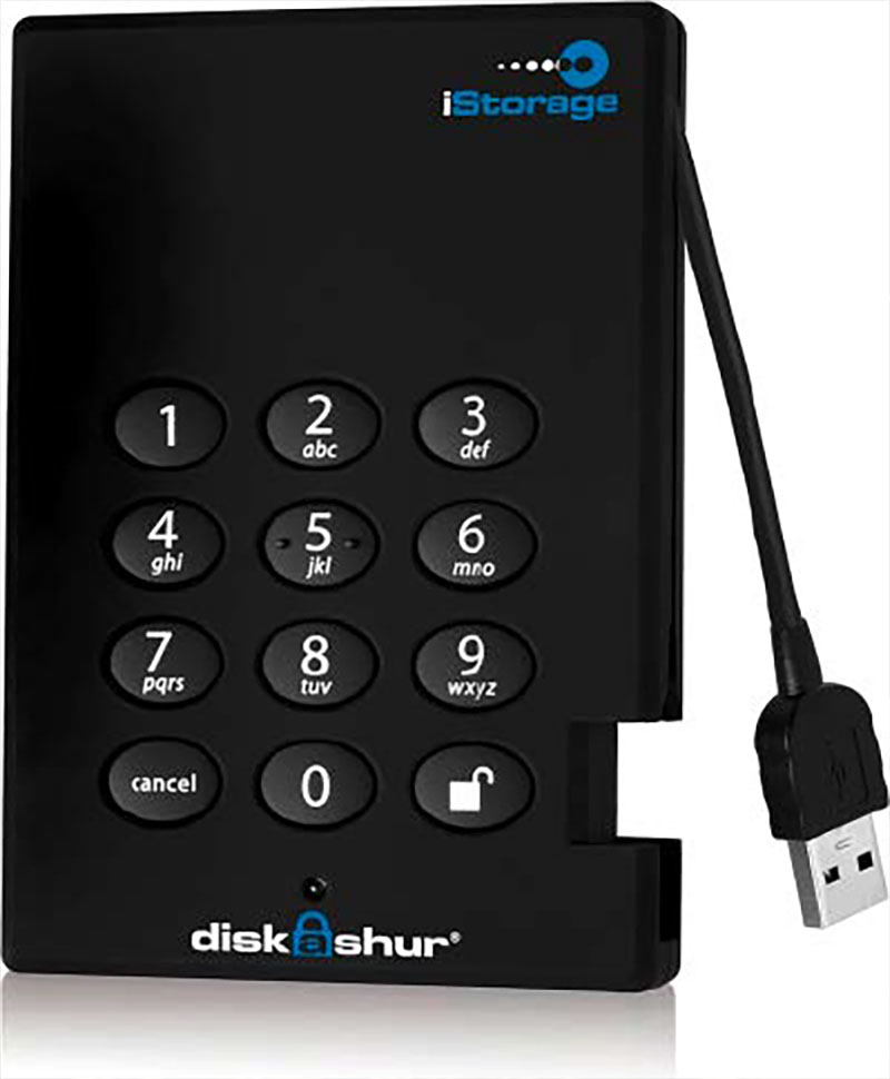 Festplatten mit integrierter Hardwareverschlüsselung sind vor allem in Form von externen USB-Disks mit AES-Chip verfügbar.