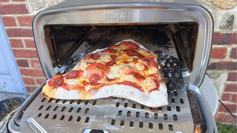 Pizza cooked in Artisan oven