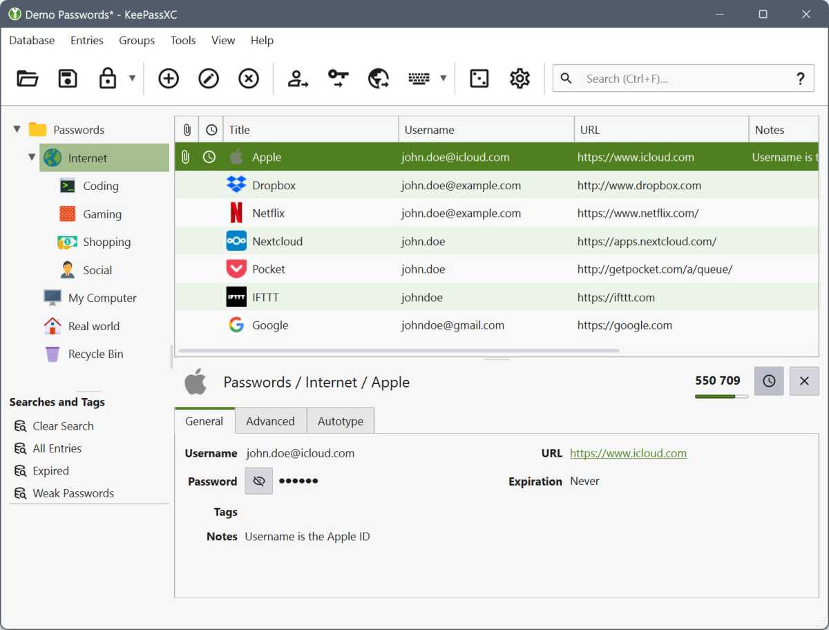 Mit der XC-Version gibt es auch eine Open- Source-Variante des Passwortmanagers Keepass. Sie weist eine etwas modernere Oberfläche auf als das Original.