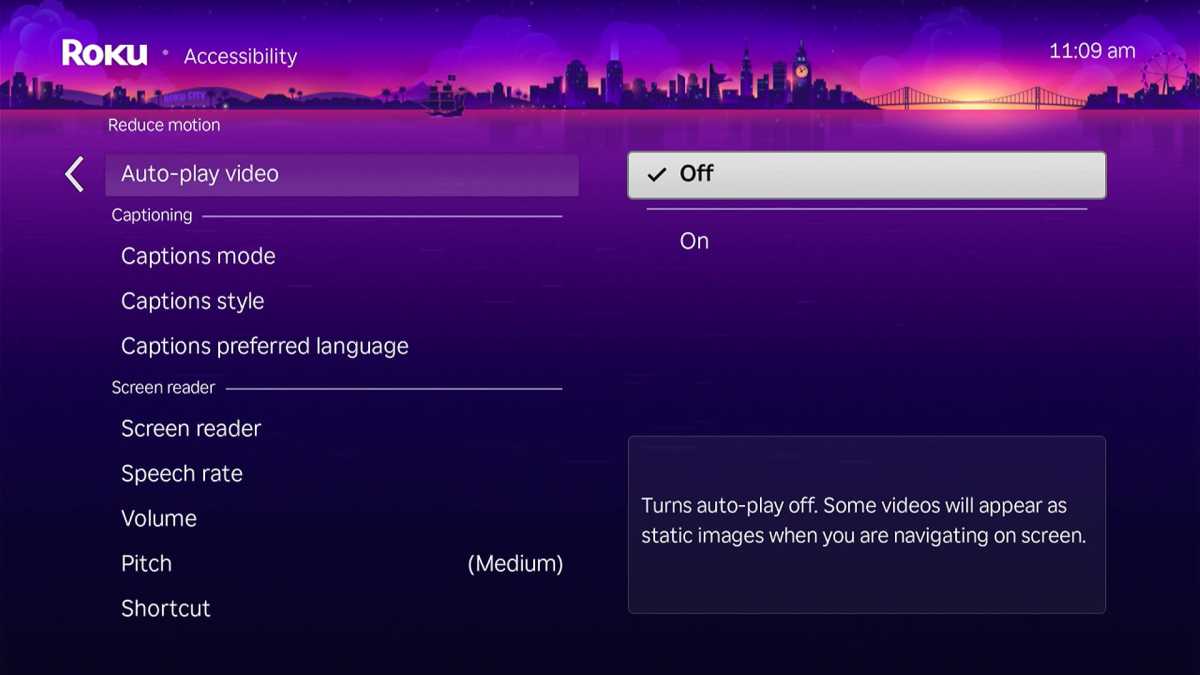 Roku auto-play video setting