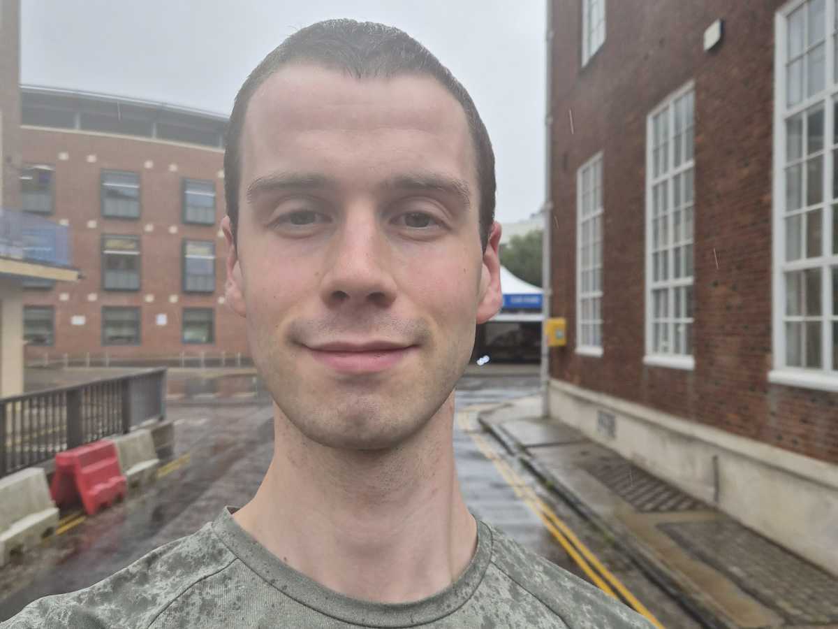Samsung Galaxy Z Flip 7 selfie in the rain