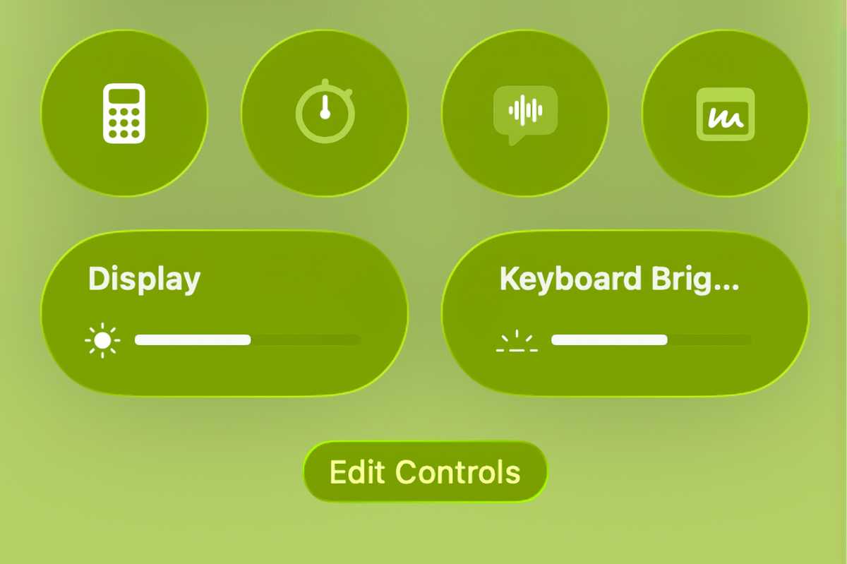 macOS Tahoe Edit Controls Control Center