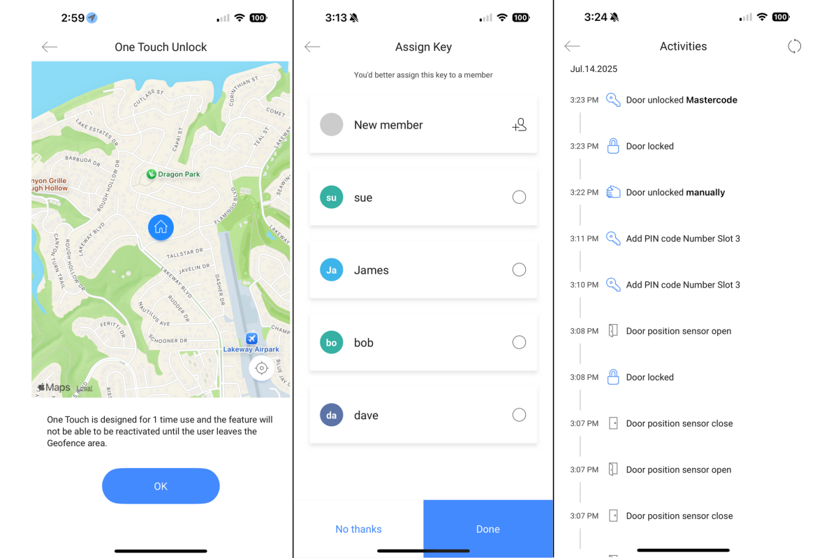 Alfred smart lock app screenshots 2