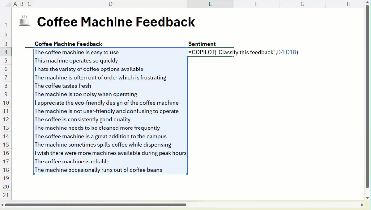 Microsoft Copilot in Excel