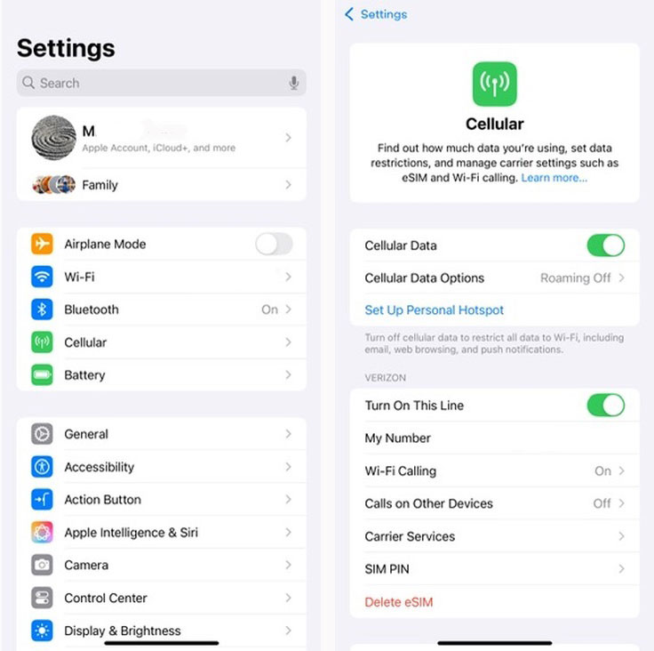 Cellular eSIM US