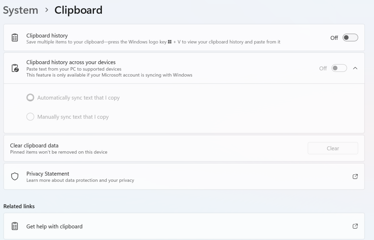 Windows Clipboard