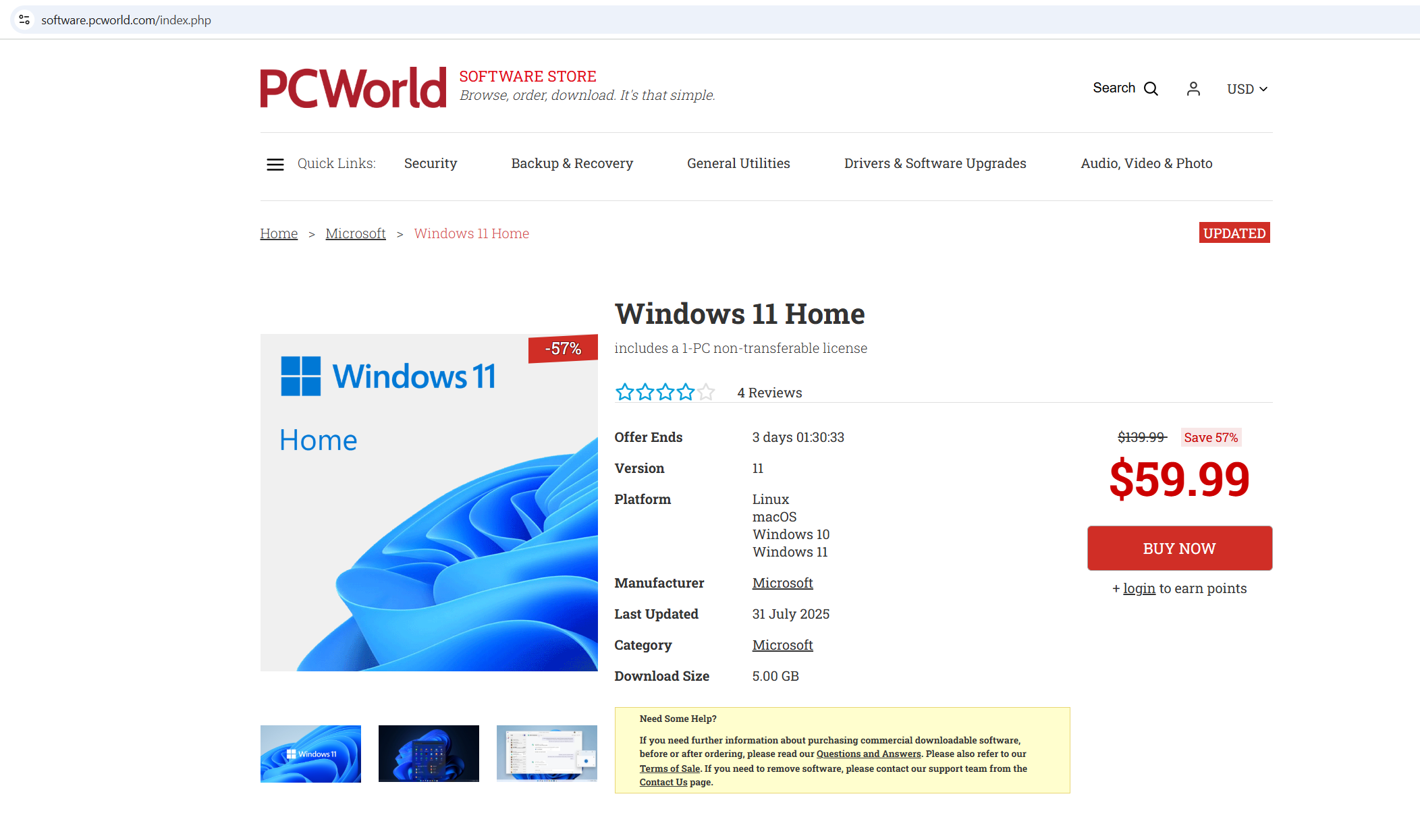 PCW store Windows 11 license