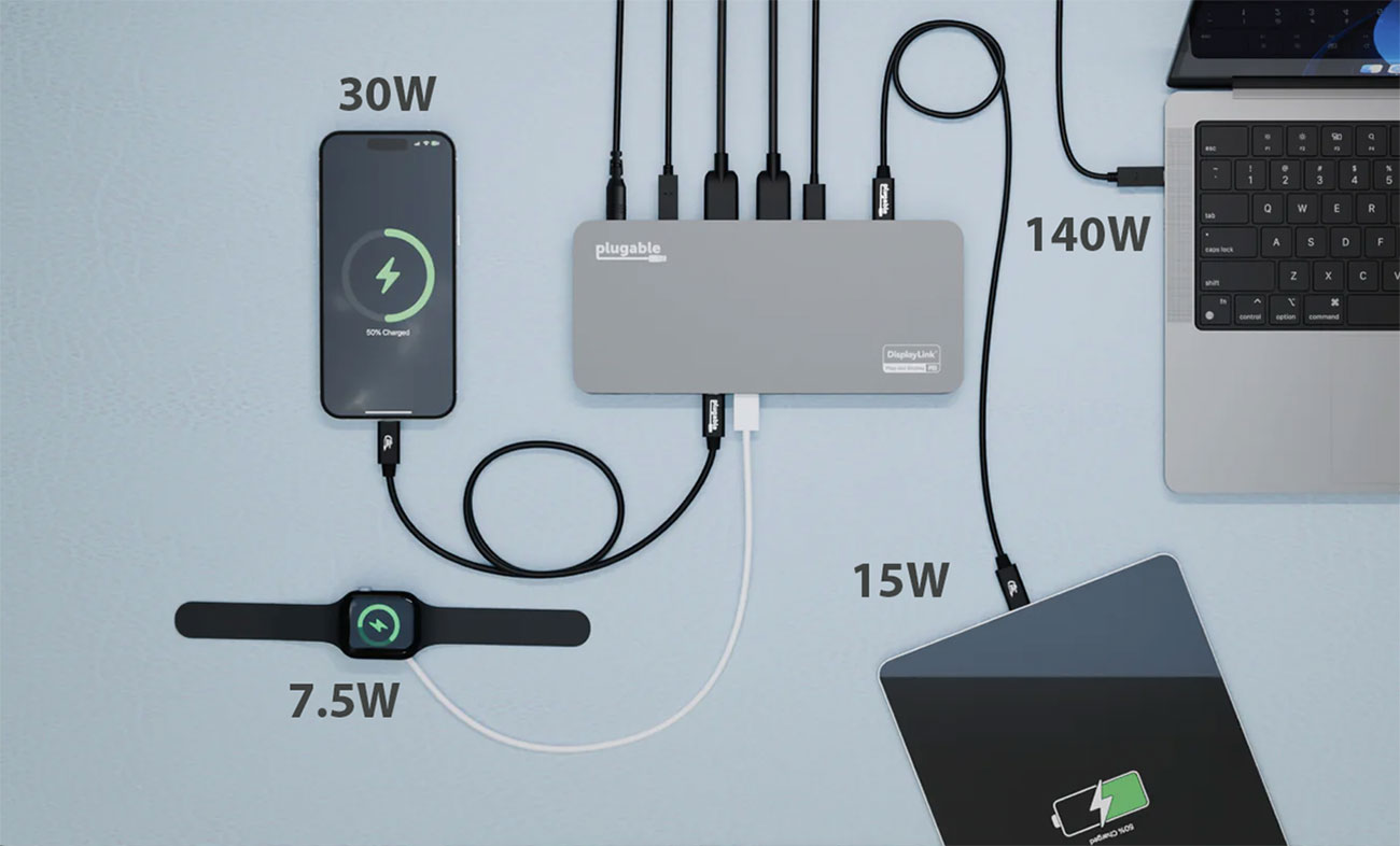 Plugable UD-7400PD Dock Charging Options