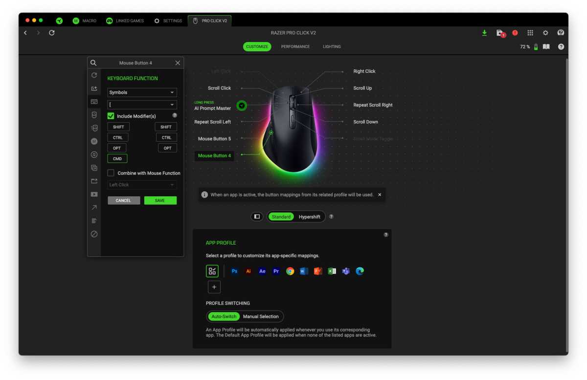 Screenshot of Mac app