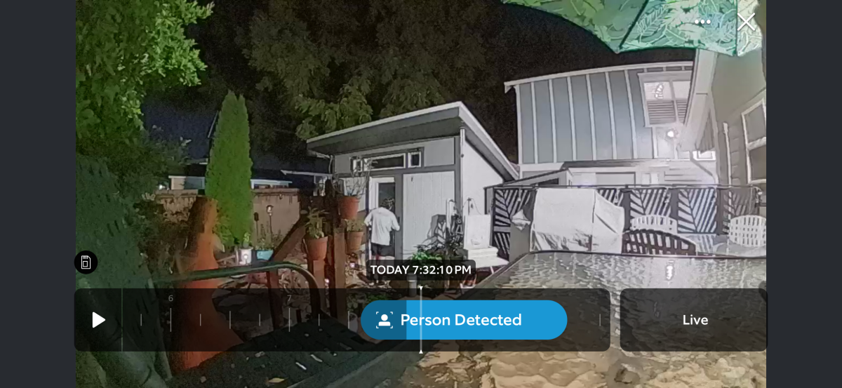 Ring Stick Up Cam Pro color night vision