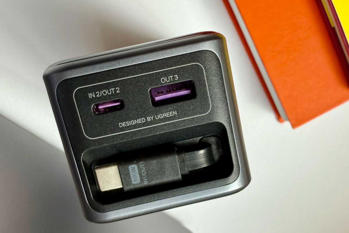 Ugreen Nexode 20000mAh Power Bank ports and cable