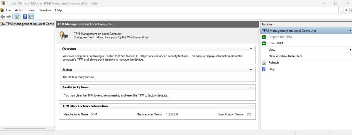 TPM management