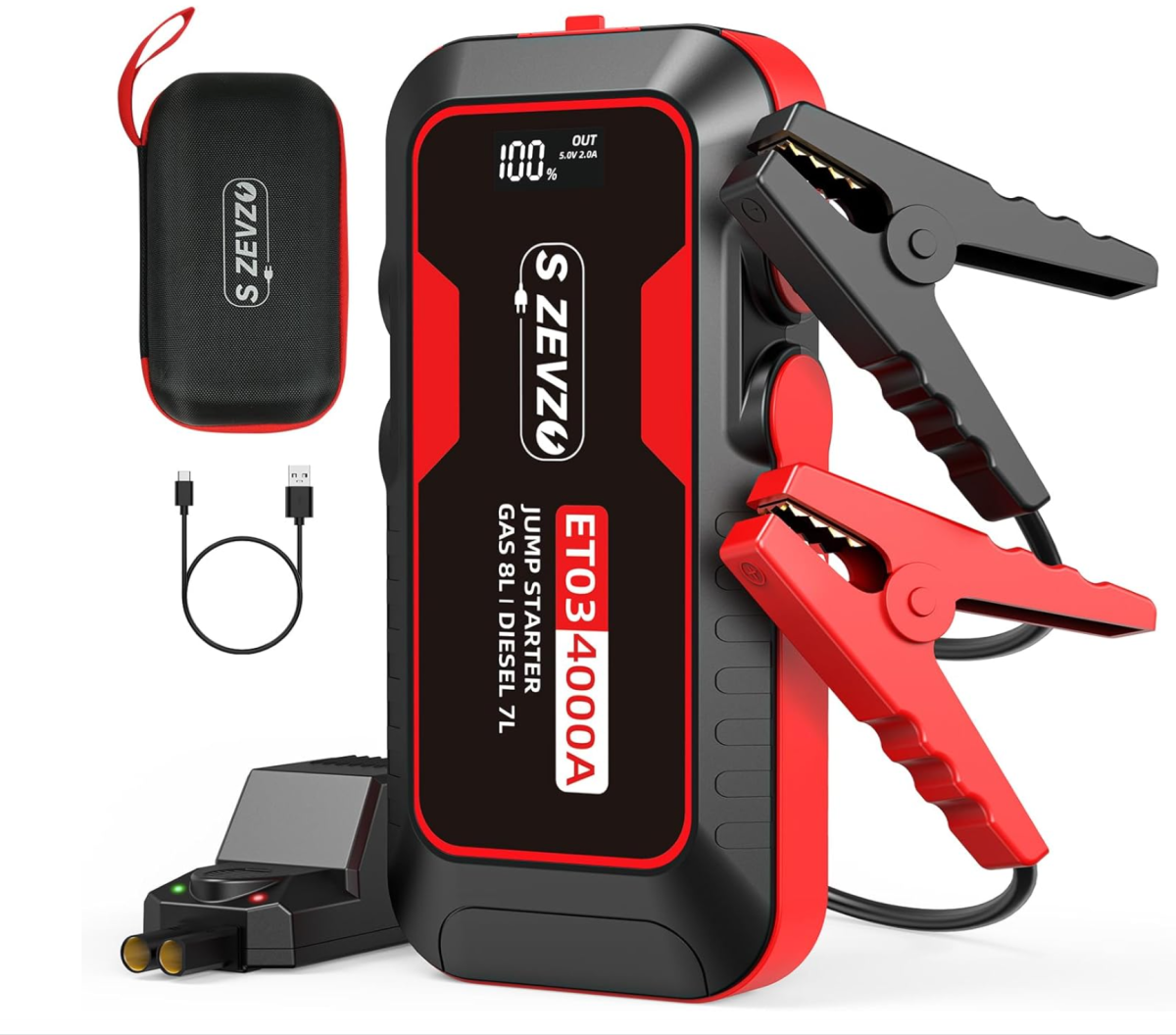 Zevso battery-powered jump starter