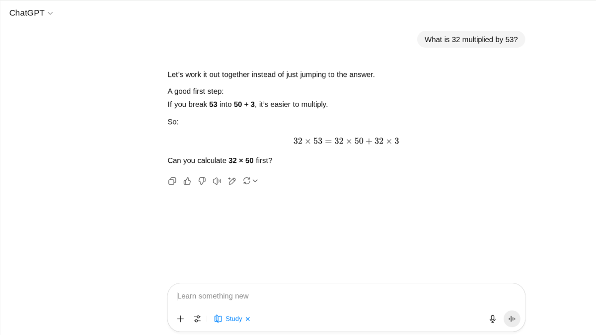 chatgpt multiplication study