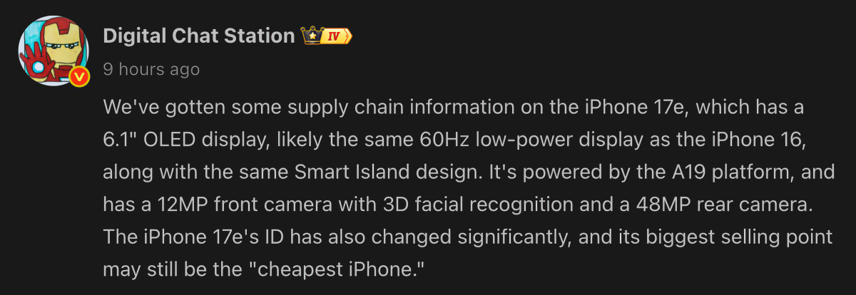 Rumored iPhone 17e redesign to bring Dynamic Island to Apple’s budget phone