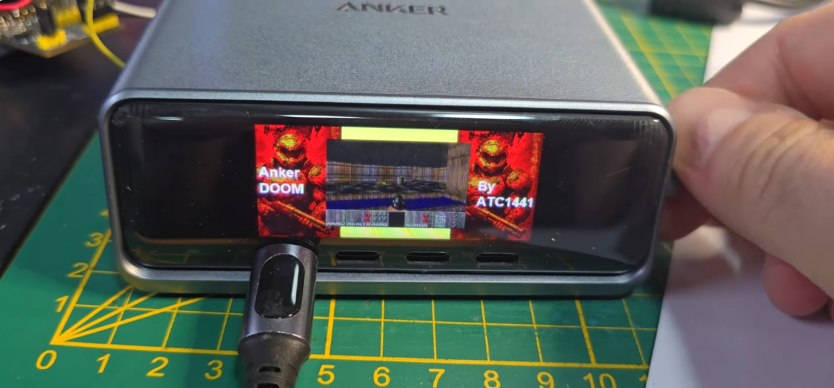Doom running on an Anker Power Bank