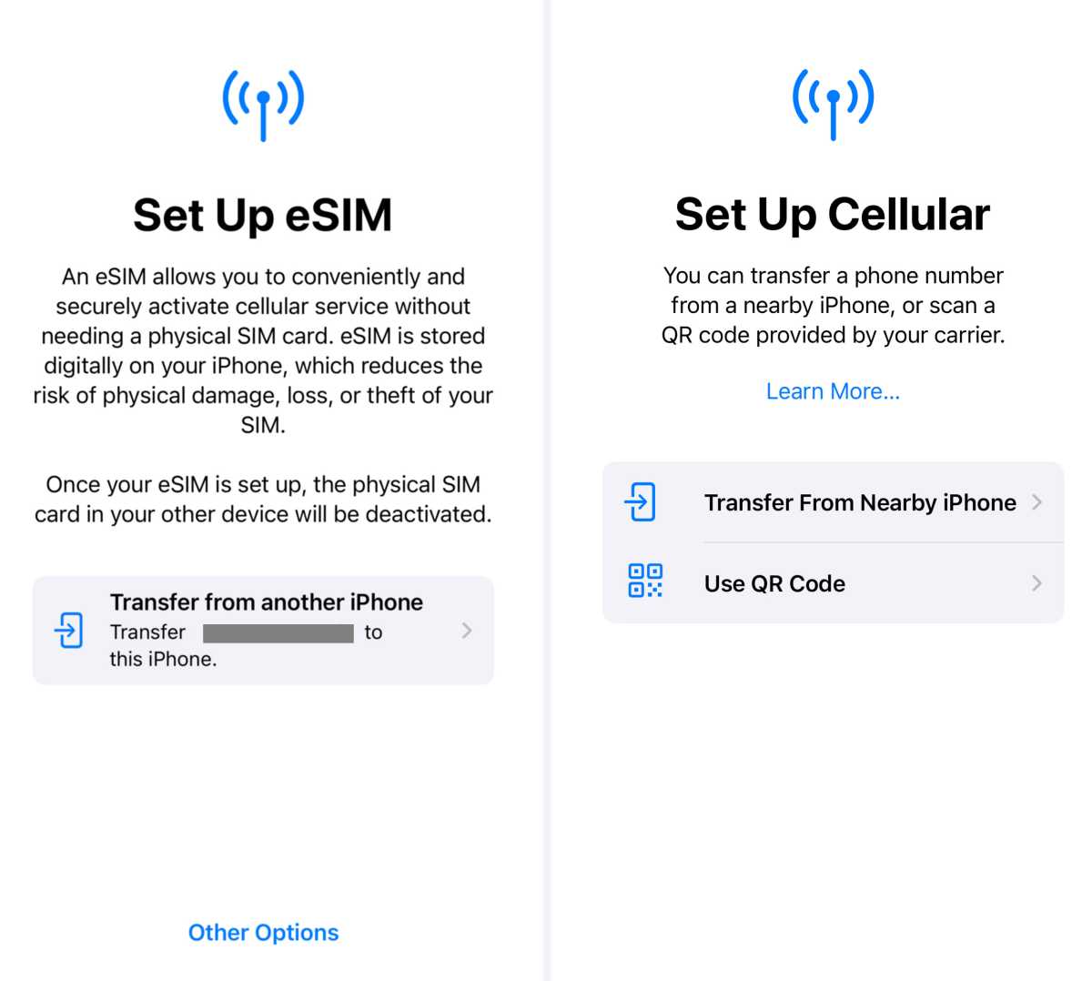 eSIM Setup