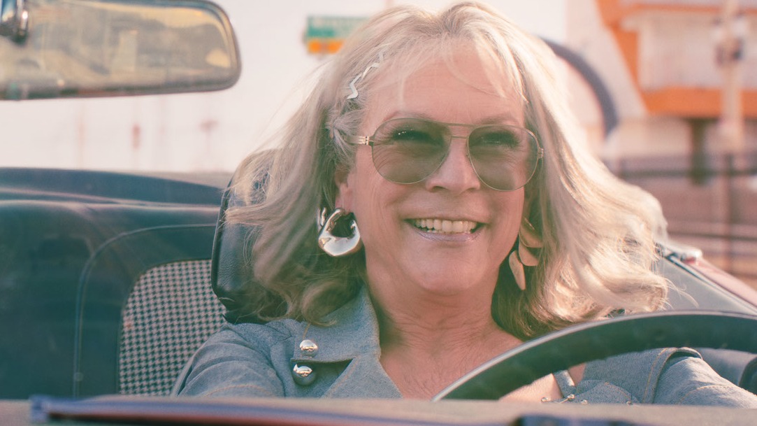 Jamie Lee Curtis driving in Freakier Friday,